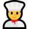 Man Cook emoji on Microsoft